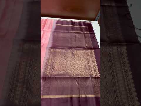 Peach & Coffee Brown - Soft Silk Saree