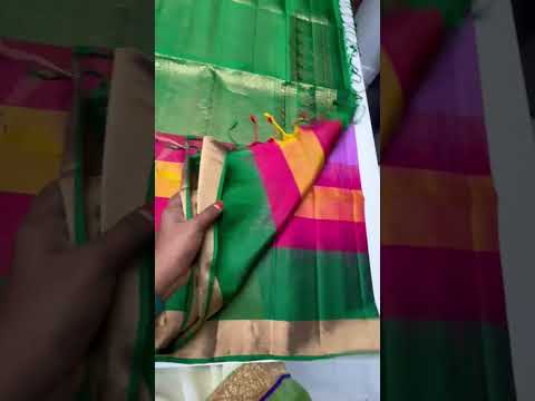 Lavender & Green - Fancy Border Soft Silk Saree