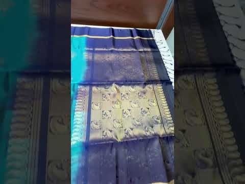 Teal & Ink Blue - Soft Silk Saree