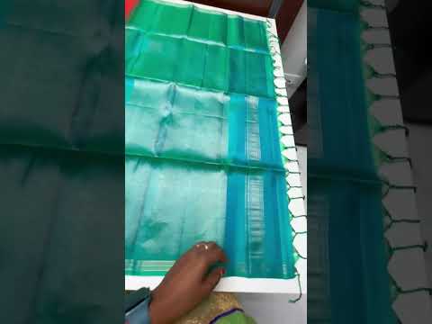 Pink & Rama Blue - Fancy Bhutta Soft Silk Saree