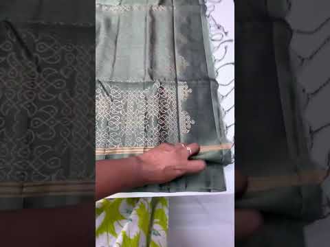 Sage Green - Kolam Soft Silk Saree