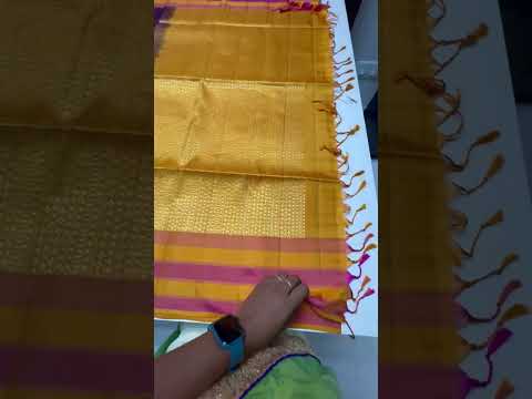 Plum & Yellow - Fancy Border Soft Silk Saree