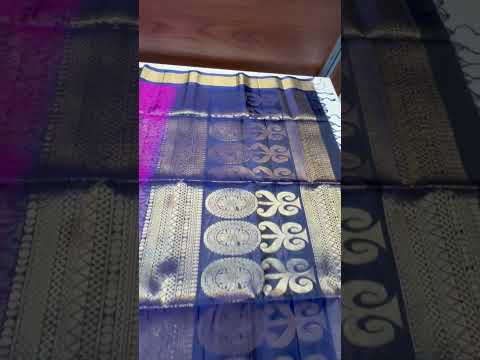 Mulberry & Dark Blue - Soft Silk Bridal Saree