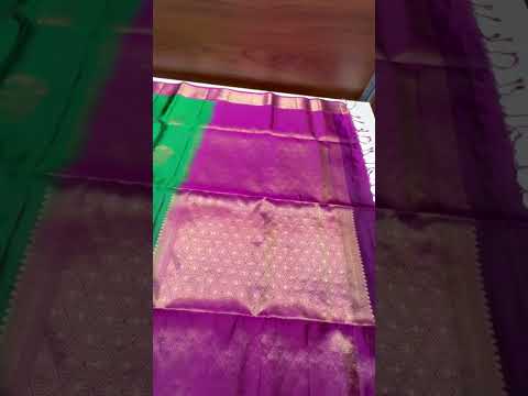 Green & Magenta - Kanchi Border Soft Silk Saree