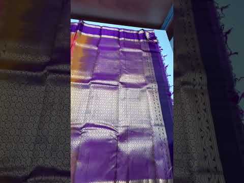 Orangish Pink & Purple - Checkerd Retta Pet Soft Silk Saree