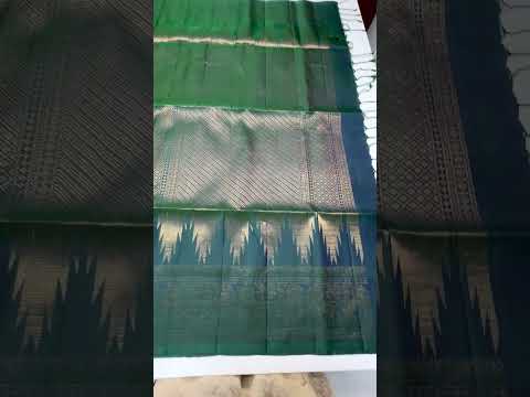 Green - Temple Border Soft Silk Saree