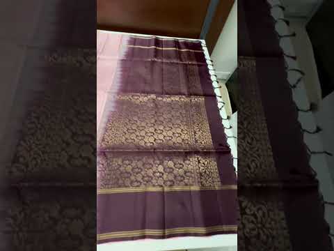 Pink & Coffee Brown - Soft Silk Saree