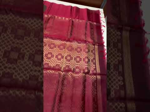 Black & Maroon - Kolam Soft Silk Saree