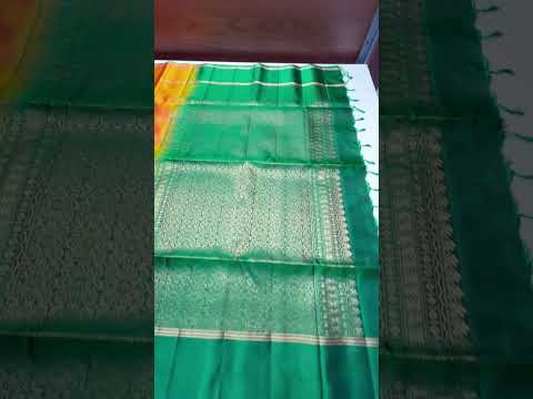Mango Yellow & Green - Soft Silk Saree