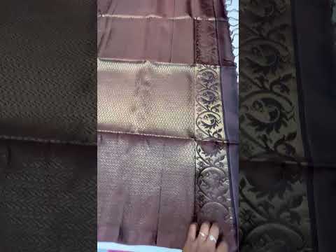 Coffee Brown -  OneSide Fancy Border Soft Silk Saree