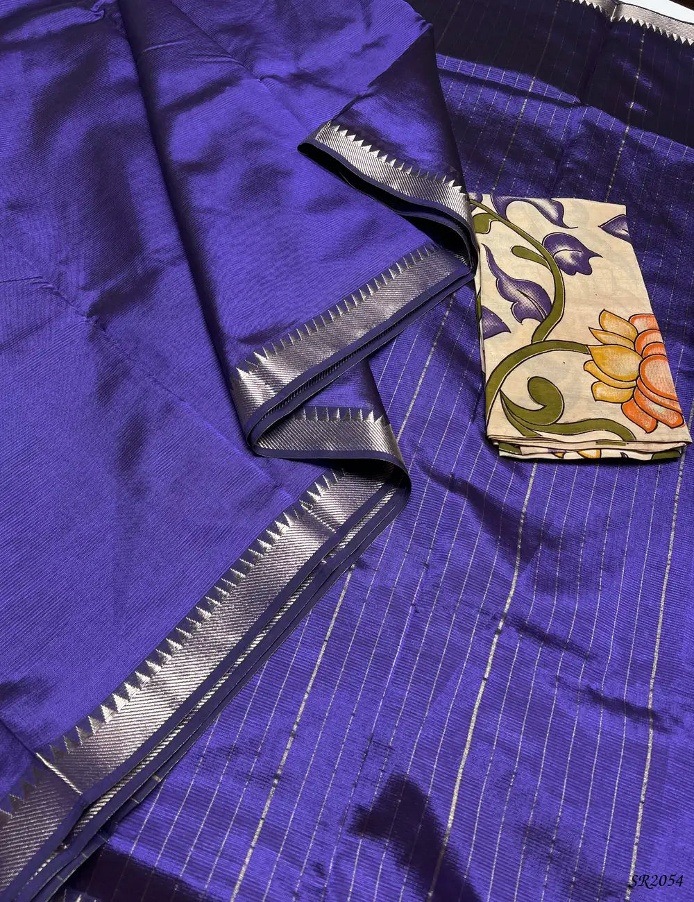 Purple - Mangalagiri Silk Cotton -