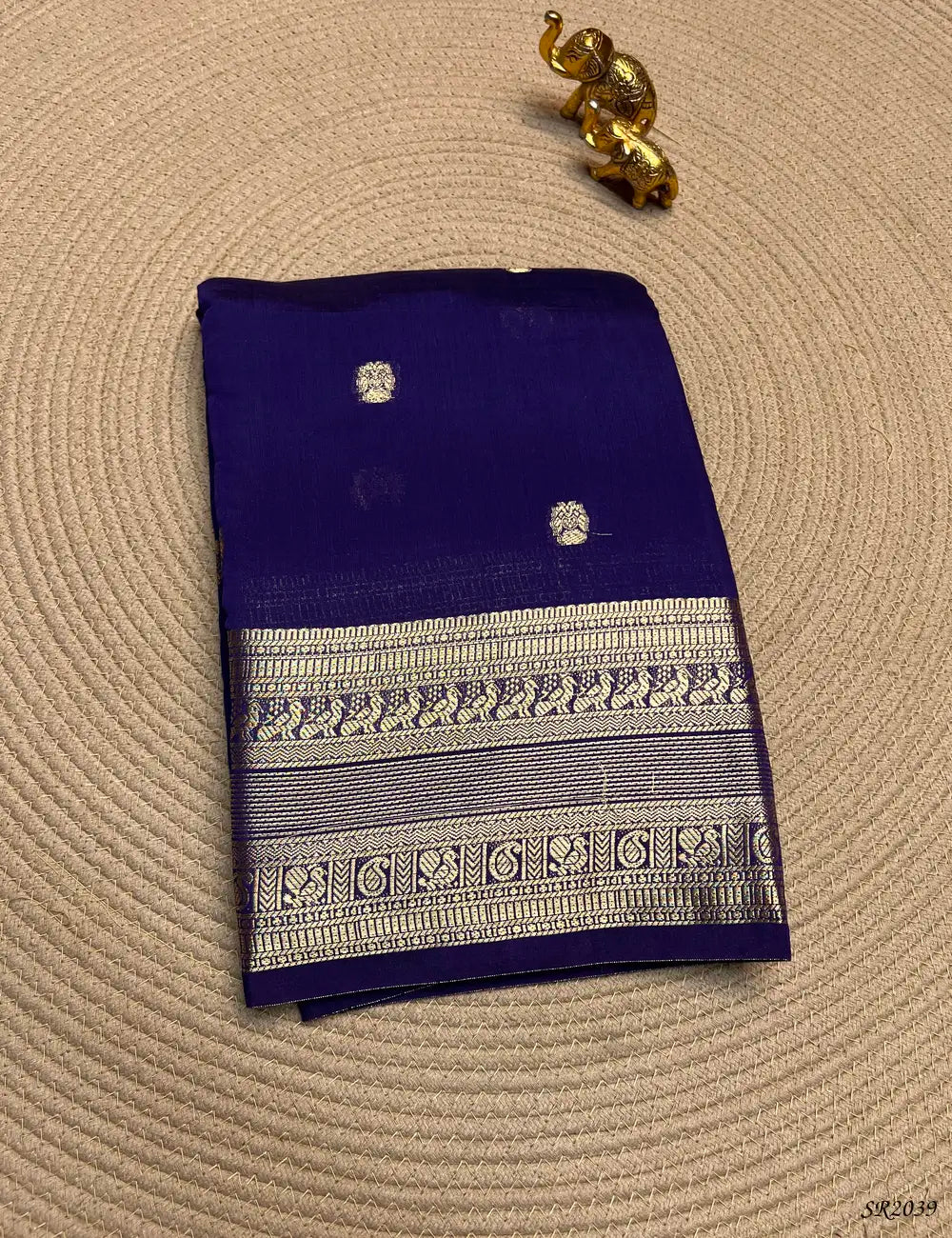 Purple - Viscose Saree Front View