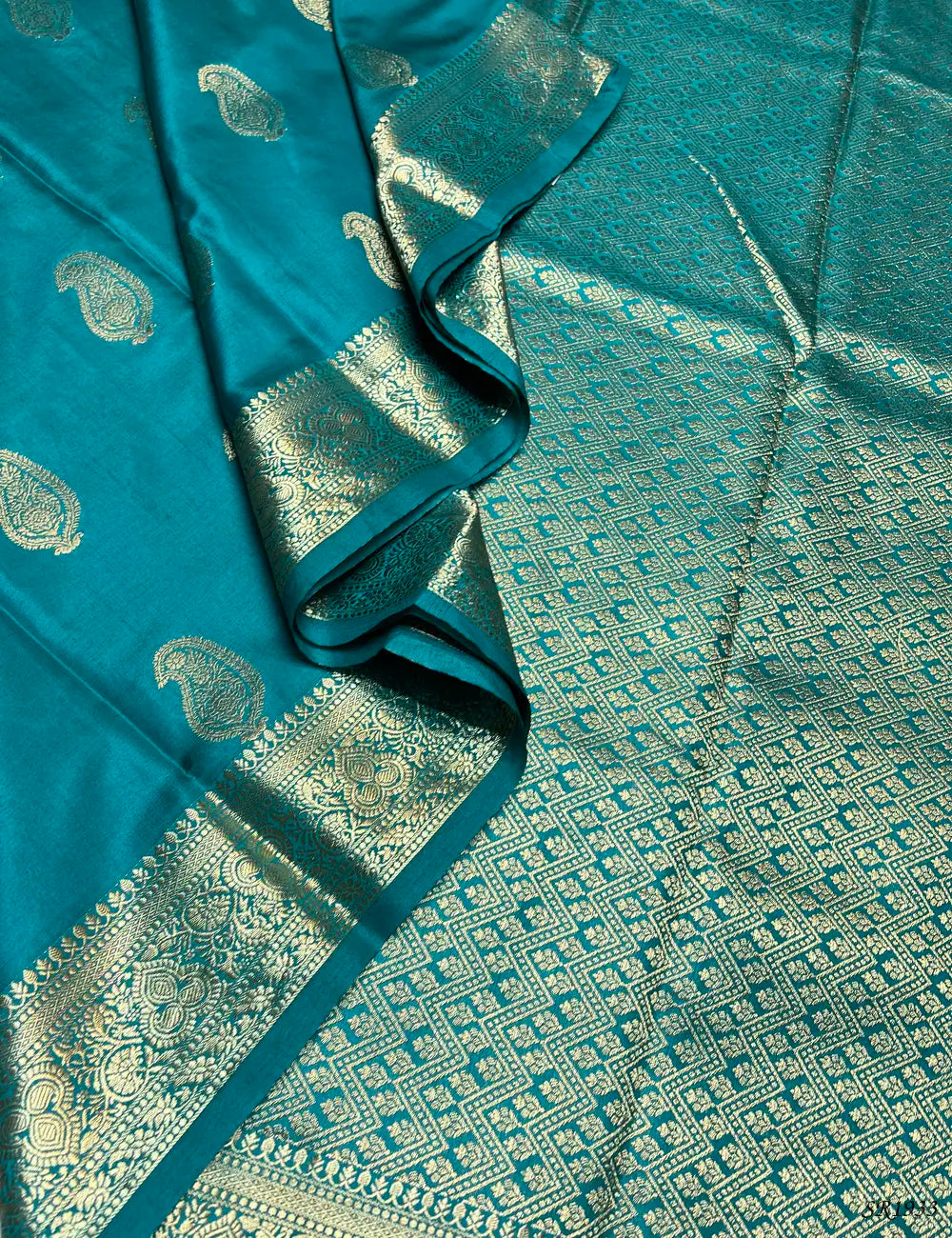 Rama Green - Semi Banaras Saree -