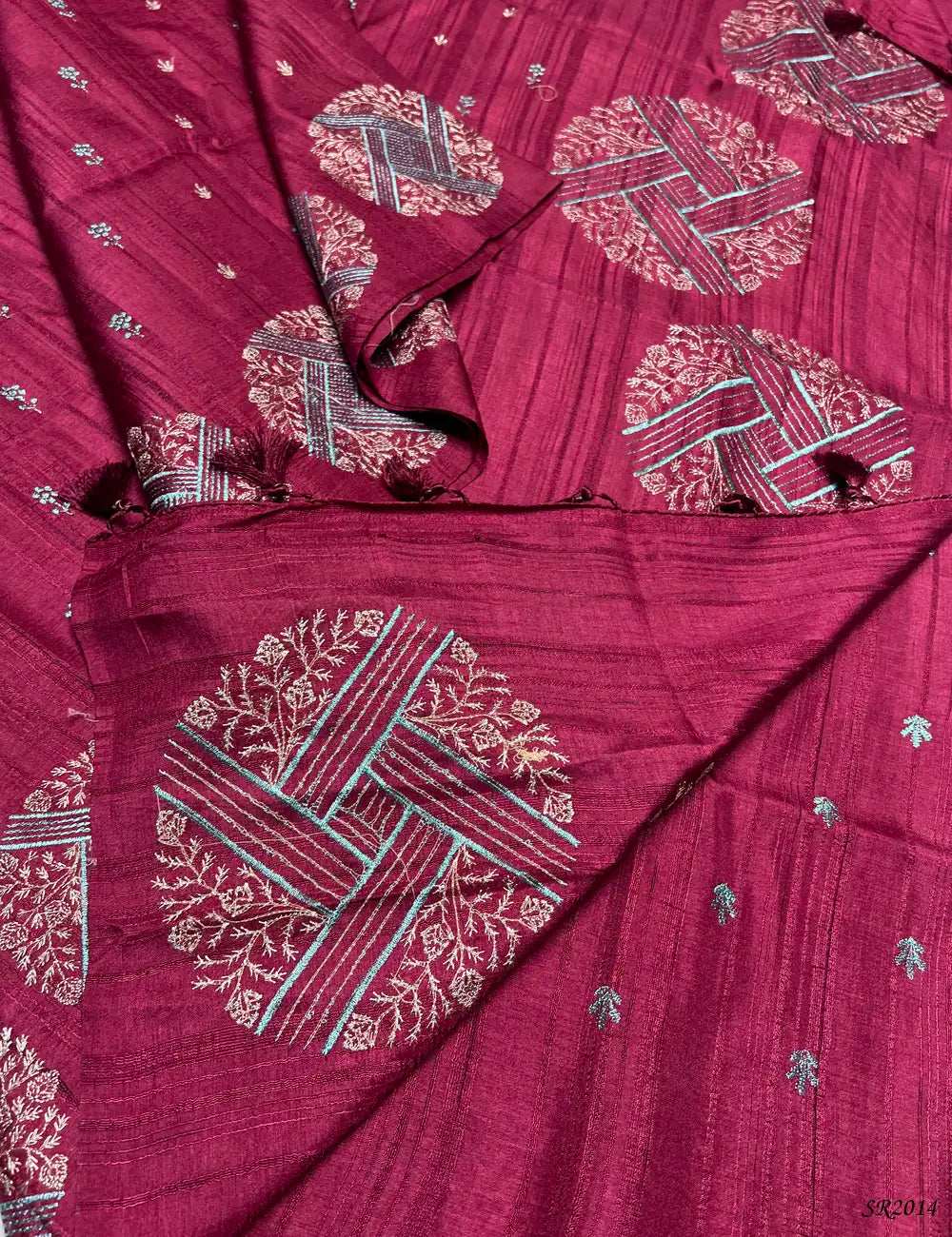 Rouge Pink - Semi Tussar Saree -