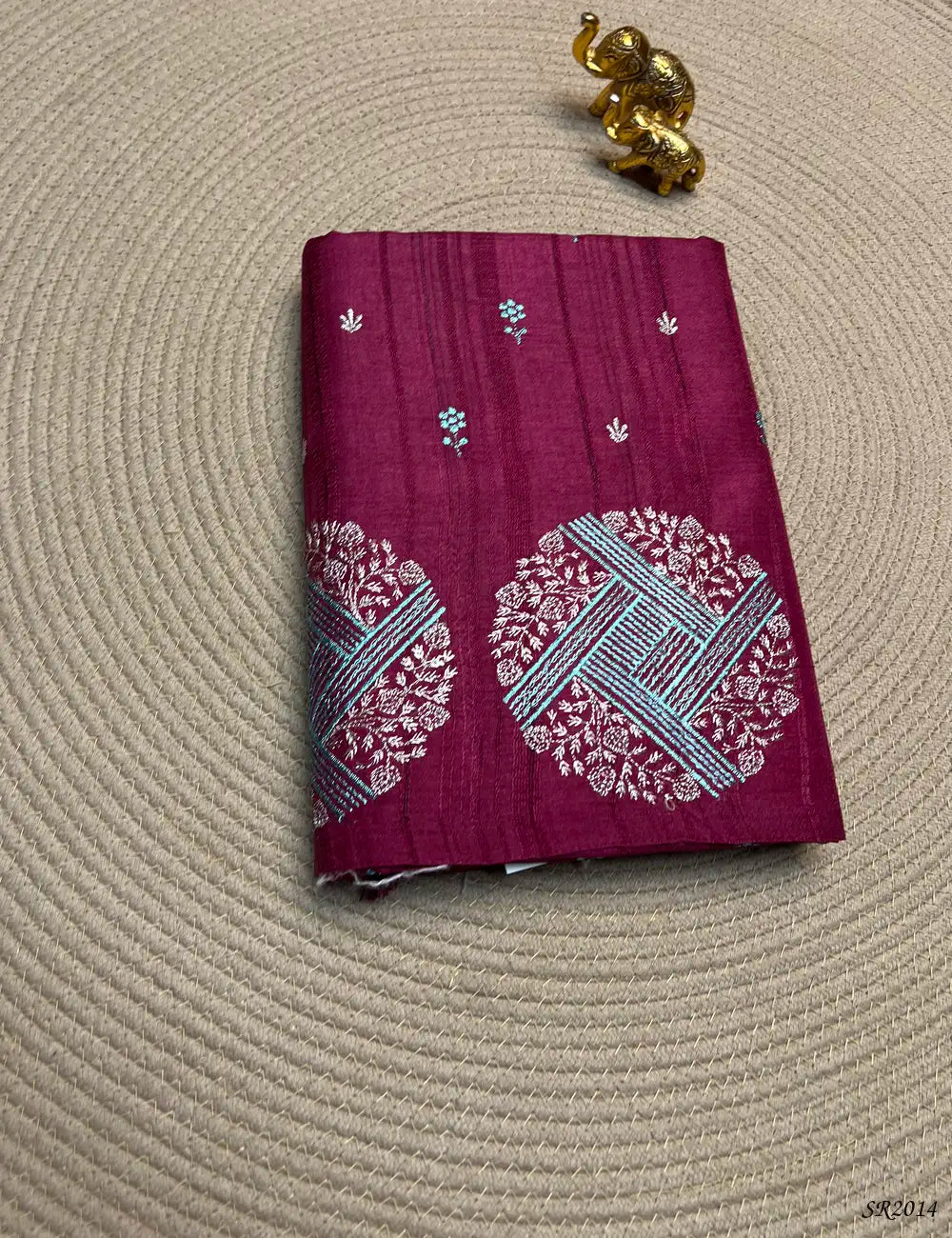 Rouge Pink - Semi Tussar Saree Front View