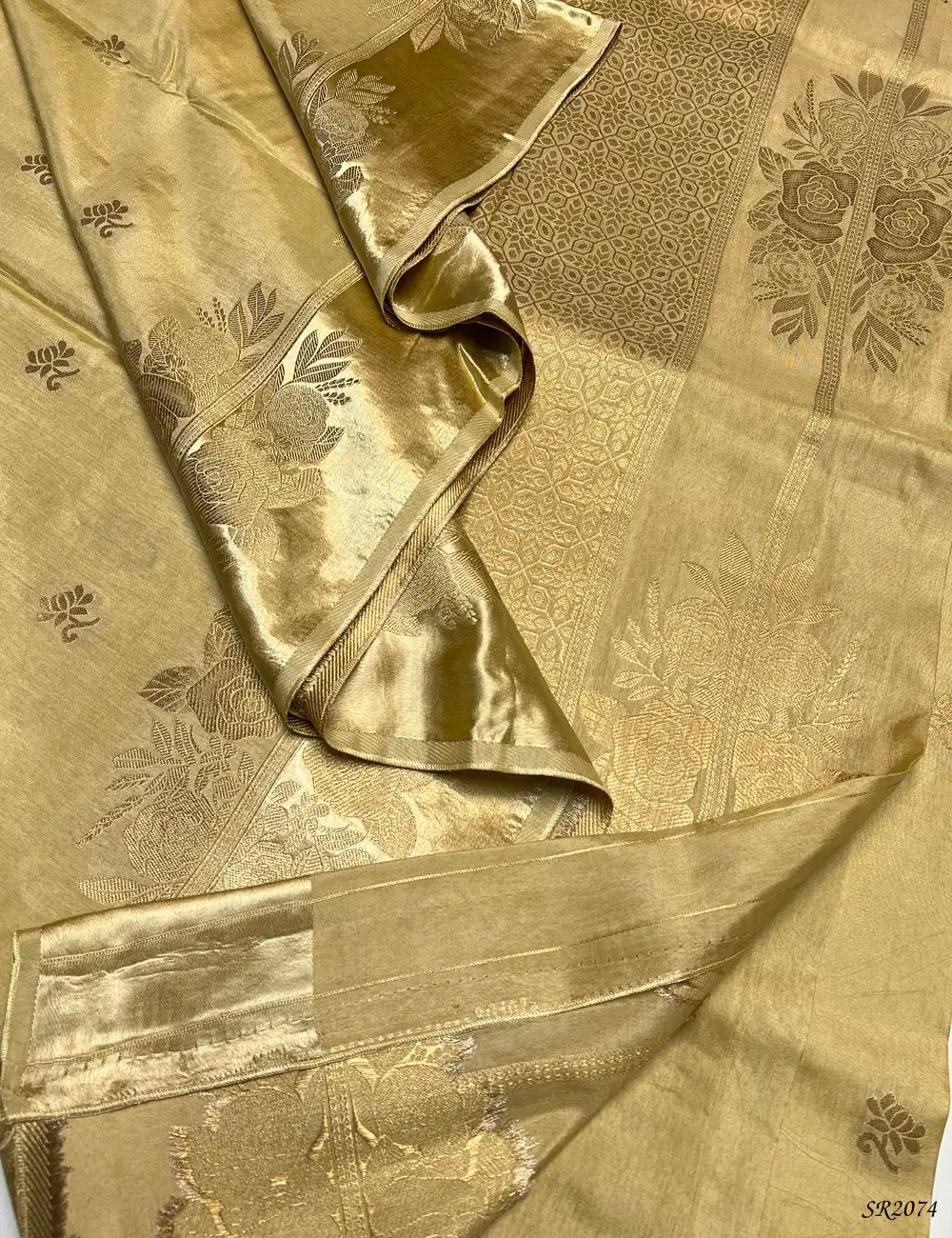 Sandal - Viscose Satin Saree -