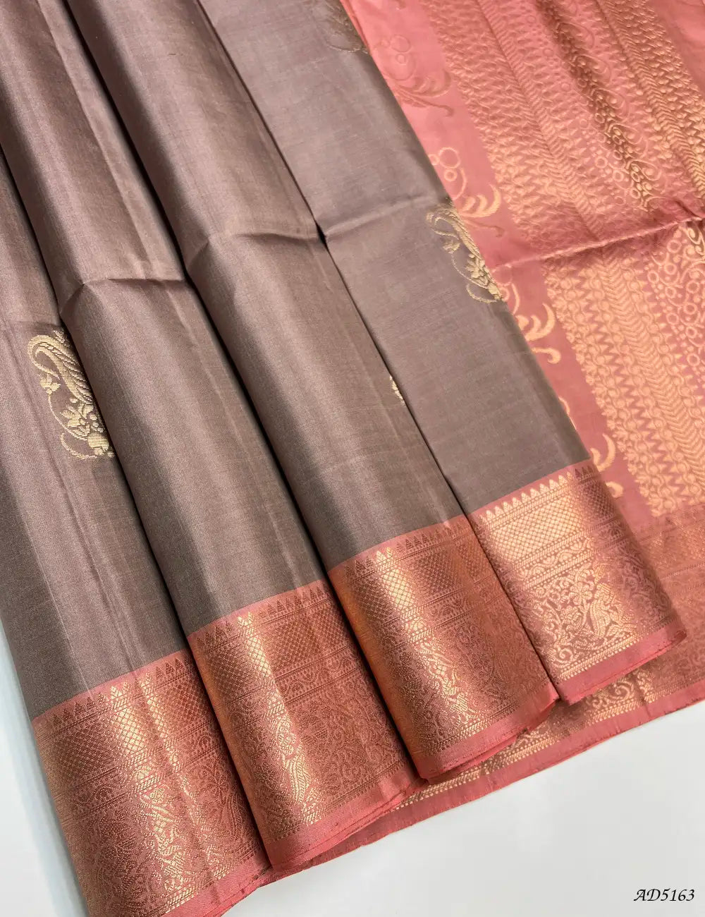 Sandcastle - Kanchi Border Soft Silk Saree Front View