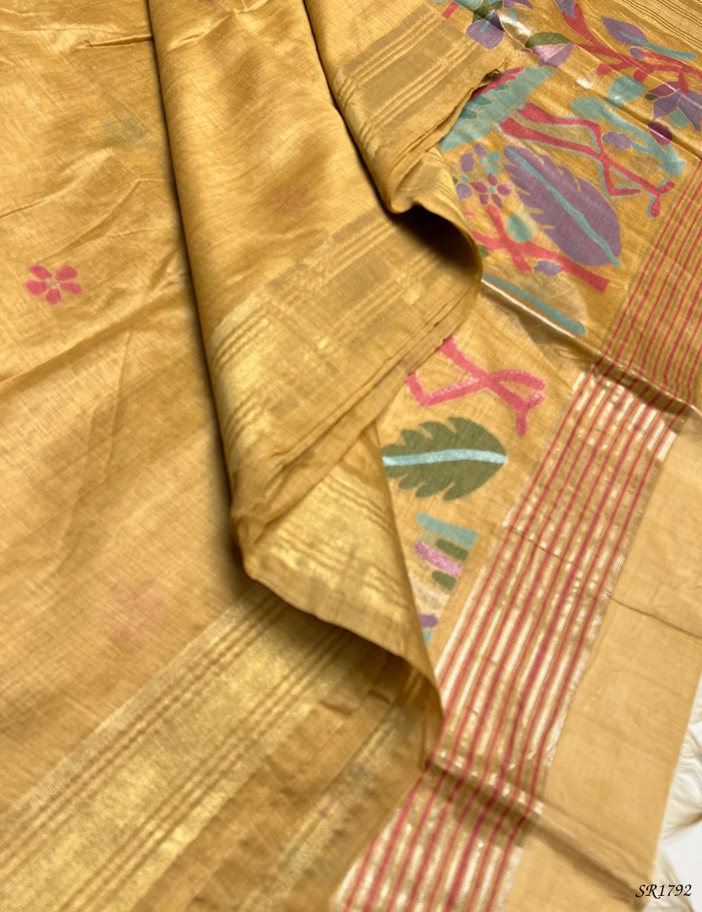 Yellow - Jhamthani Saree Front View